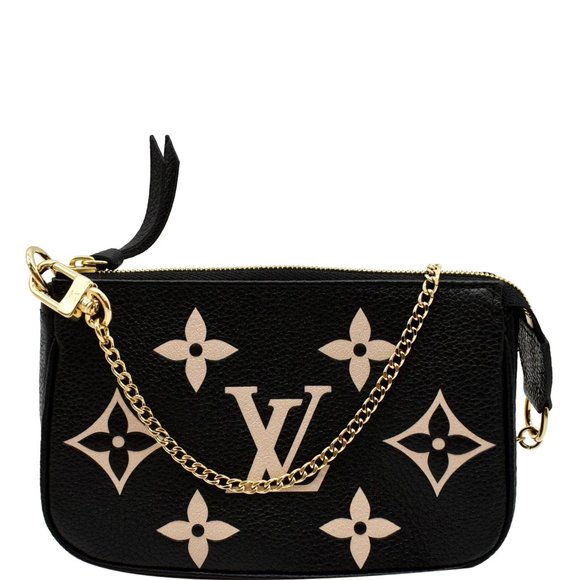 Louis Vuitton | Bags | Louis Vuitton Mini Pochette Bicolor Monogram  Empreinte Accessoires Pouch Black | Poshmark
